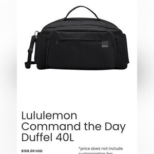 Lululemon Command The Day Duffle. NWT